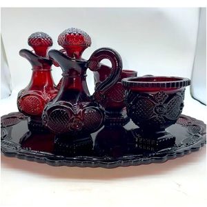 Avon Cape Cod Ruby Red 5-piece set